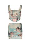 Square-Neck-Portrait-Print-Corset-Crop-Top-Skirt-Suits-2