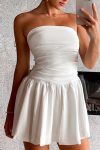 Strapless-Gather-A-line-Ruched-Dress-5