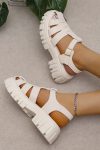 StrappyPlatformBuckleSandals-Beige