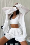 Striped-Textured-Long-Sleeve-Shirt-Two-piece-Shorts-Set-5