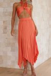 Tie-front-Strapless-Crop-Top-Pleated-Skirt-Suits-7