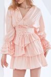 V-Neck-Corset-Ruffled-Dress-1