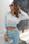 V-Neck-Houndstooth-Knitted-Crop-Top-2