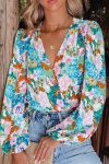 V-Neck-Puff-Sleeve-Floral-Print-Shirt-1