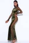 Velvet-Mesh-Patchwork-Fishtail-Maxi-Dress-1