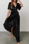 Velvet-V-Neck-Strappy-Slit-Dress-4