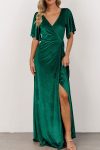 Velvet-V-Neck-Strappy-Slit-Dress-4