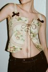 Vintage-Floral-Print-Bow-tie-Strappy-Crop-Top-4