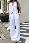 White-Button-Down-Tank-Top-Long-Pants-Set-5