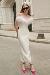 White-Off-Shoulder-Fuzzy-Maxi-Dress-6