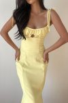 Yellow-Tie-straps-Pack-Hip-Fishtail-Dress-4